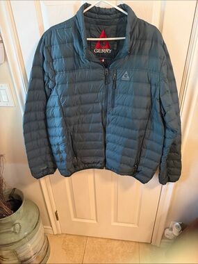 Gerry Weber Men's Quilted Puffer Jacket in Slate Blue